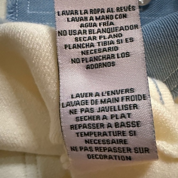 Nanette Lepore Ecru & Light Denim Cropped Jacket | Size M | - Picture 8 of 9